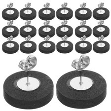 20 Pcs Earring Jewelry Making Round Wooden Posts Blanks Studs Findings