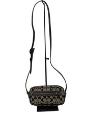 COACH shoulder bag signature canvas Black total pattern Used