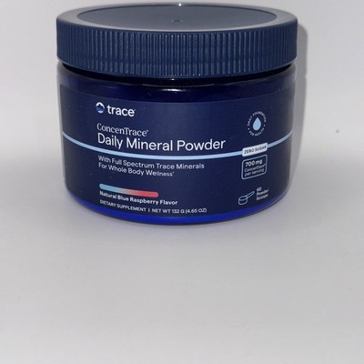 ConcenTrace Trace Minerals Daily Mineral Powder 132g Blue Raspberry Exp 05/2028