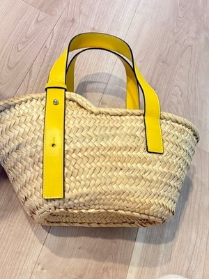 LOEWE yellow logo plate basket bag | eBay