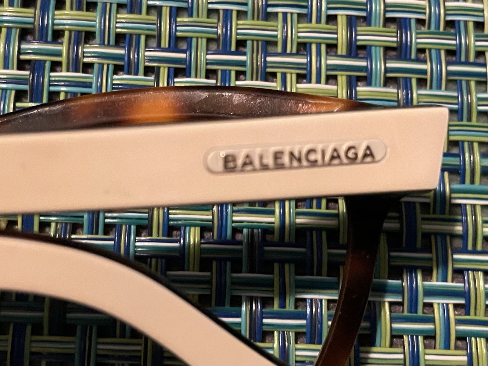 Acetate Balenciaga BA29 24J White Tortoise Cat Eye Brown Glasses Frames thumbnail 3
