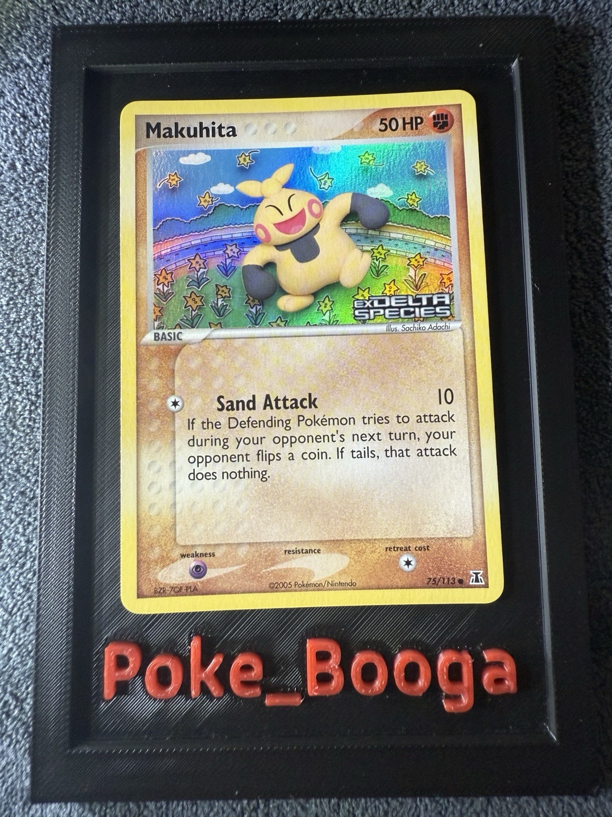 Makuhita 75/113 Reverse Holo, EX Delta Species, Pokemon Card, LP