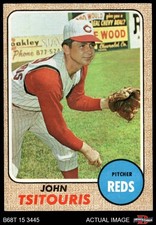 1968 Topps #523 John Tsitouris Reds 5 - EX