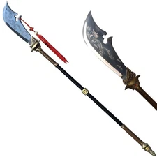 57in Stainless steel/Green Dragon crescent moon blade/Bronze color/Large sword