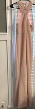 Eliza J Blush Sleeveless Bridesmaid Dress Size 8 Regular Fit Cross Neck E88M1090