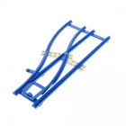 1X Lego Train Track 4.5V Switch B-Stock Worn Blue Left 0 Wheel Guide X878CX1