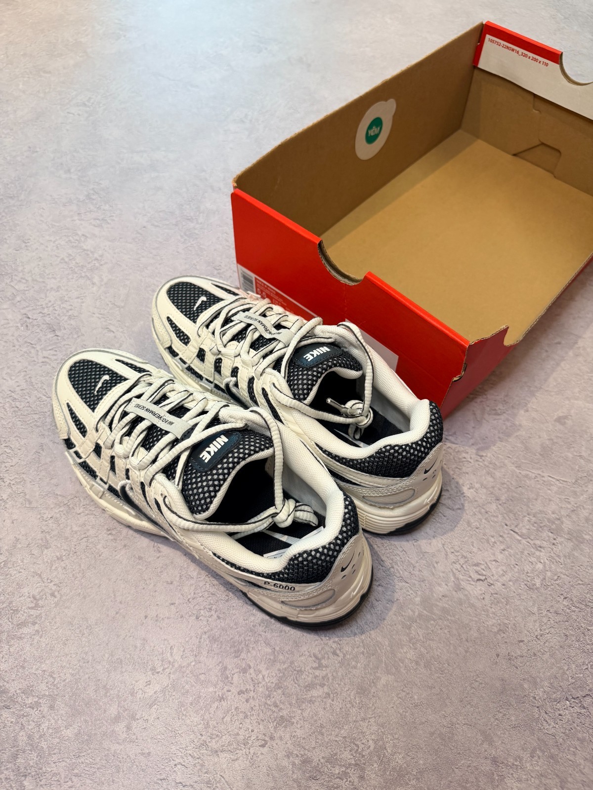Nike P-6000 Gym Lifestyle Trainers Sail/Black - Size UK 5 - RRP £110 IO8711-101 image 4