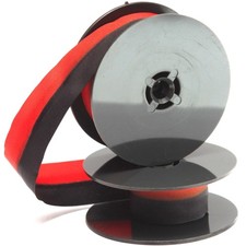 Smith Corona Zodiac Typewriter Twin Plastic Spools with Black and Red Ribbon thumbnail