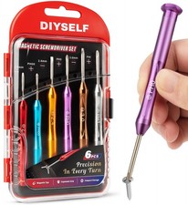 DIYSELF Small Screwdriver Set, 6PCS Magnetic Mini Set Multicolor