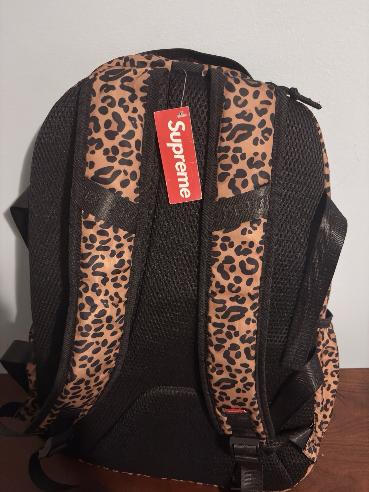 Supreme Leopard Print Backpack Brown Adjustable S… - image 6