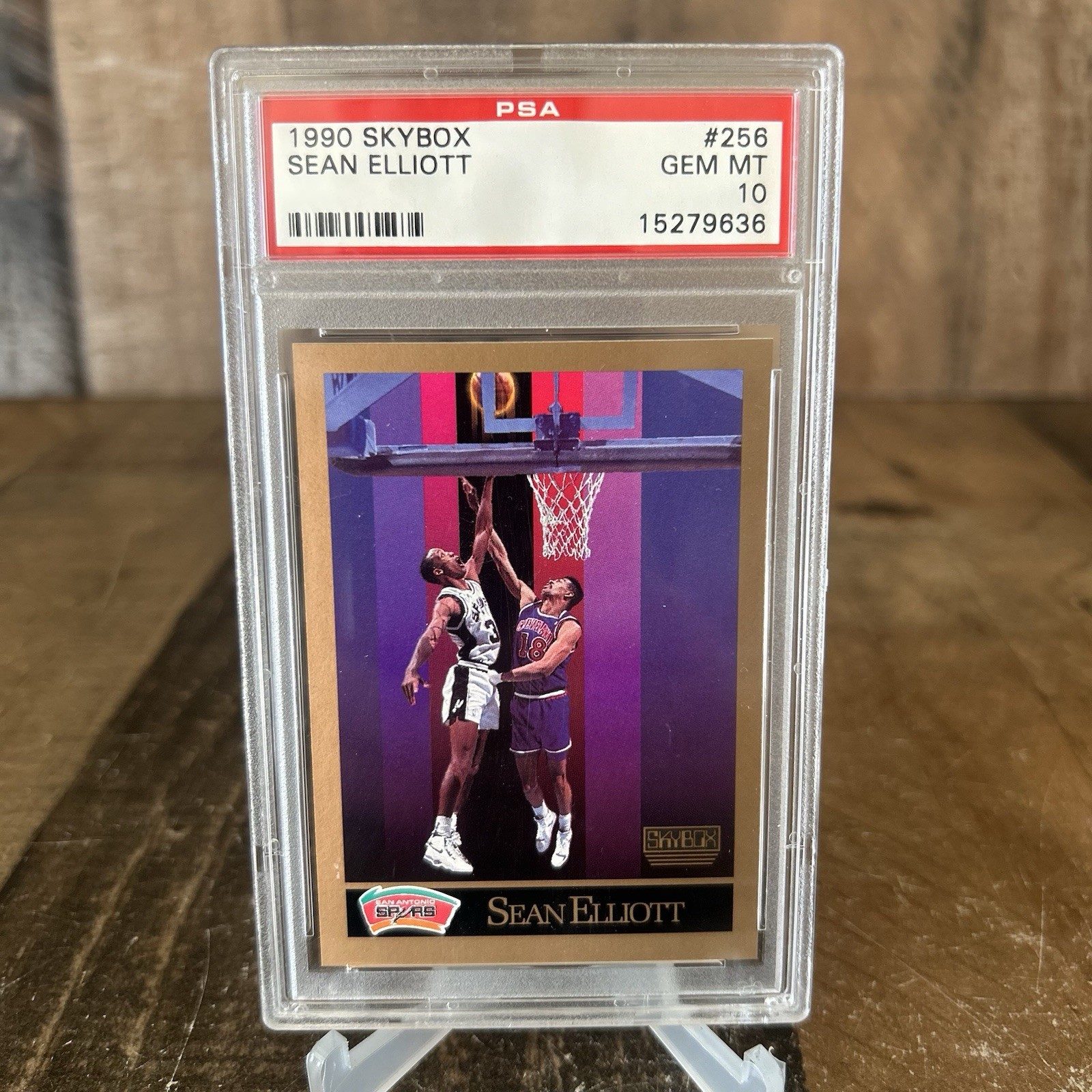1990 SKYBOX SEAN ELLIOTT #256 SPURS CARD PSA 10