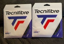 NEW (2) Tecnifibre PU 400 NRG2 17 Gauge 1.24mm Tennis String Black