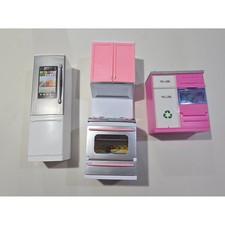 Barbie Replacement Kitchen Set Refrigerator Oven Stove Sink Dishwasher