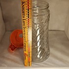 Clear Glass Pitcher 32 oz w/ Orange Plastic Lid & Handle, 10 in Tall — photo 4