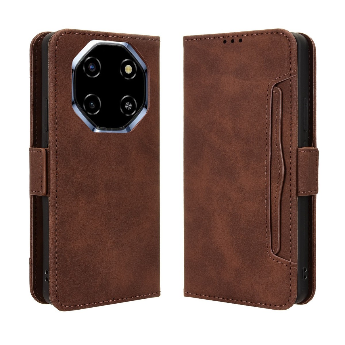 Custodia Flip in Tessuto Oxford e Pelle PU Compatibile con Blackview Shark 8, Cover Protettiva con Chiusura Magnetica e Tasche per Carte (Nero