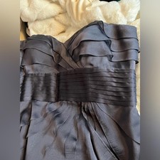Adrianna Papell 14P Dress Strapless Dark Grey Ruffle Tiered Formal Event Date