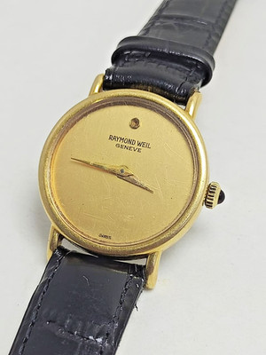 Damen Vintage Raymond Weil Geneve 18K vergoldet Schweizer Armbanduhr zum Aufziehen