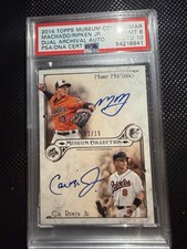 2014 #MAR CAL RIPKEN JR./MANNY MACHADO 1/15 PSA 8 AUTO 10