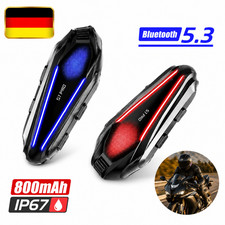 Motorrad Helm Headset Bluetooth 5.3 IP67 wass...