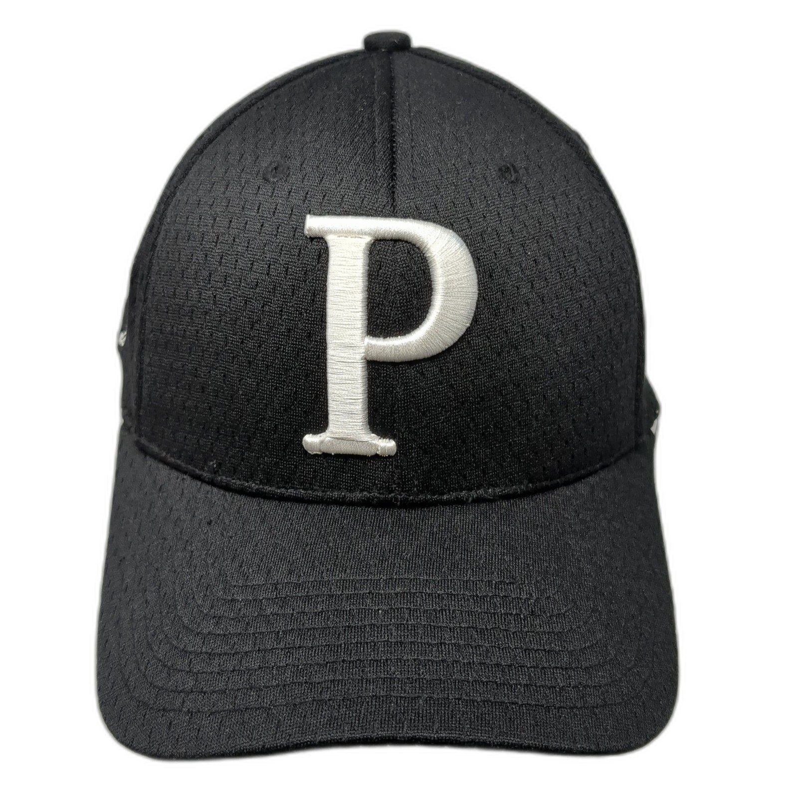 Pirates Fitted Hat Solid Black Medium Embroidered… - image 1