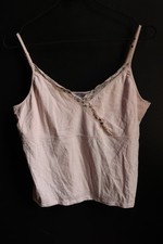 NOS Vintage Y2K Blush Pink Babydoll Cami Tank Top Lace Blush Pink Fairy L