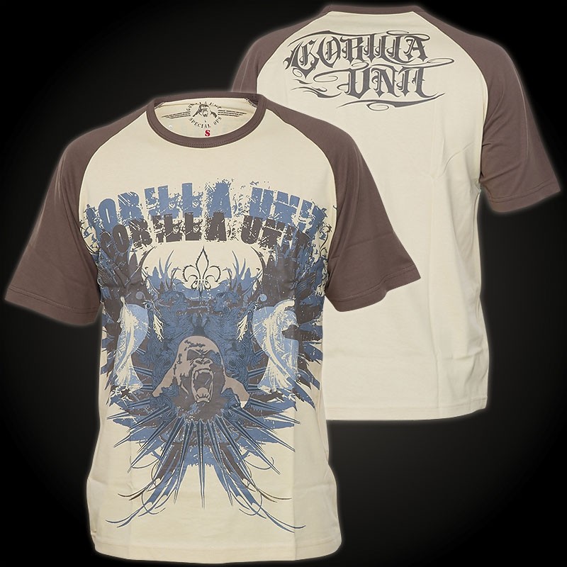 Футболка GORILLA UNIT Two Angels Бежевого цвета/Футболки Braun