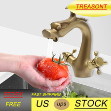 Brass Outdoor Garden Faucet Spigot Spout Tap Dragon Design