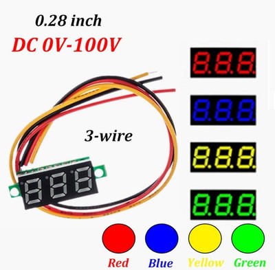 Mini Größe LED Panel Spannungsmesser 3-Digital LCD Display Einstellung Voltmeter