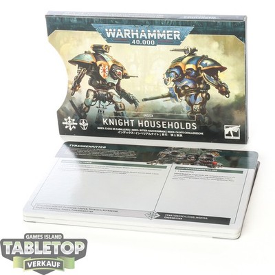 Imperial Knights - Index Cards: 10th Edition - Knight Households - deutsch