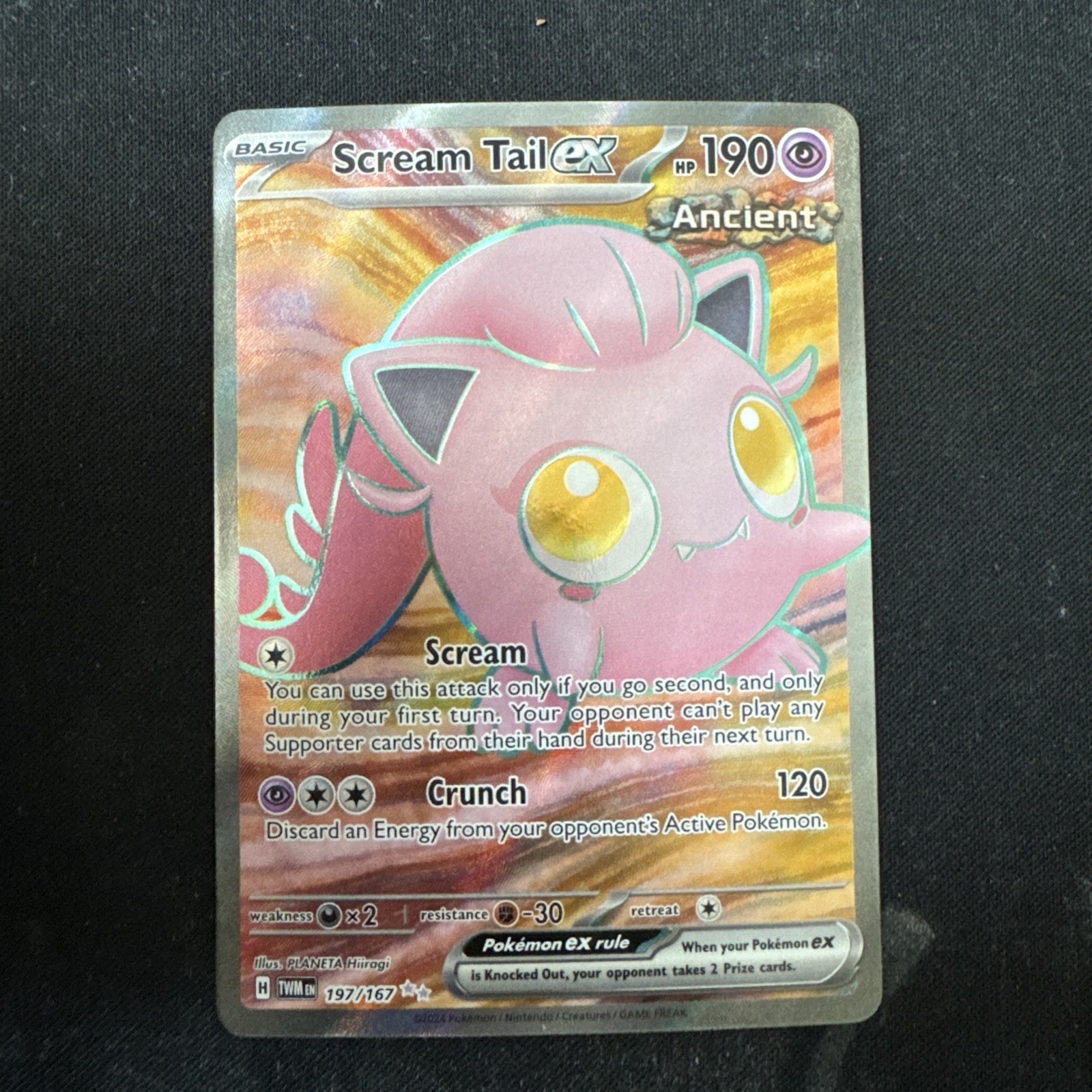 Scream Tail EX 197/167 Ultra Rare Twilight Masquerade Sv06 English Near Mint