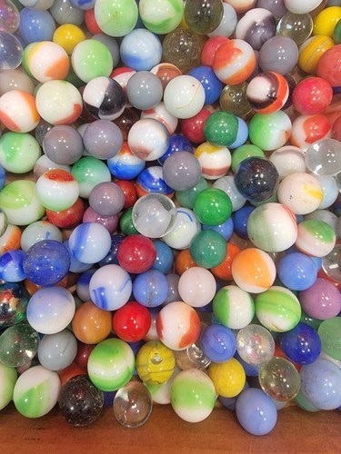 500+ Vintage WV Marbles Swirls Ravenswood, Alley Agate Red Blue Multicolor Nice - Picture 8 of 11