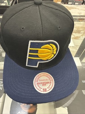 Indiana Pacers NBA Snap Back Cap Hat Mitchell Ness Basketball Blue Logo