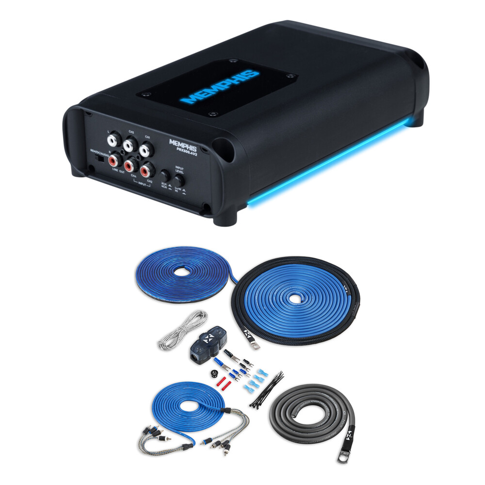 Memphis PRX5004V2 4-канальный усилитель RMS класса D мощностью 500 Вт с комплектом усилителей 4649000₽