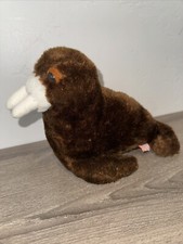 Dakin Vintage Brown Walrus Plush 9" 1980 Stuffed Animal Toy Korea
