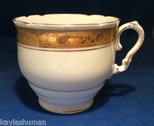 Anchor Bridgwood #4059 Cup(s) Vintage Fruit on Gold Band