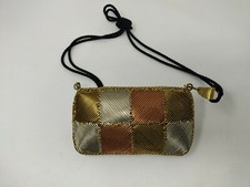 Vintage 70's Brutalist Mixed Metal Brass Copper Silver Pillow Purse Made in...
