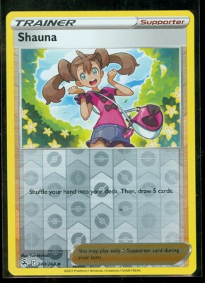 Pokemon SHAUNA 240/264 Fusion Strike - Rev Holo - MINT | eBay Pokemon SHAUNA 240/264 Fusion Strike - Rev Holo - MINT | eBay