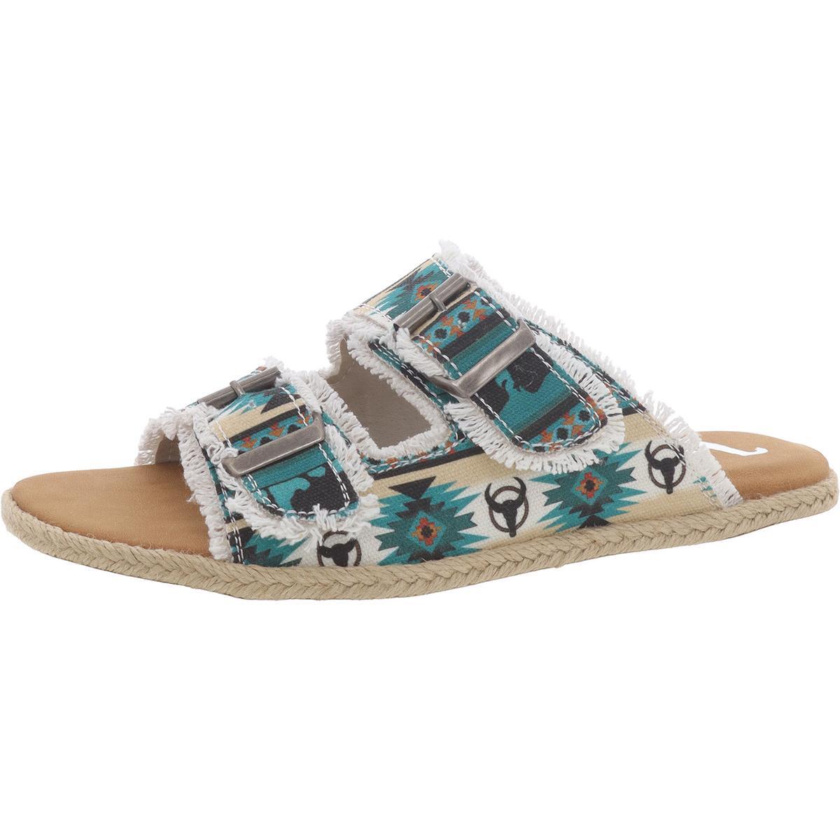 Очень красивые женские босоножки-слипоны Leni из парусины на плоской подошве BHFO 9414