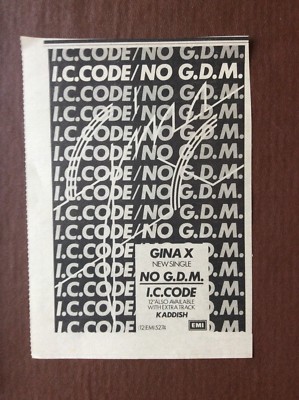 K1m Ephemera 1982 Werbung Ginax No G D M I C Code