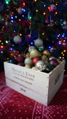 Weihnachtsbasteln - DIY Korb - echte Weinkiste aus Holz - Kiste