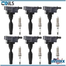 6Pcs Ignition Coils & Iridium Spark Plugs for Chevy Colorado 2017-2021 V6 3.6L