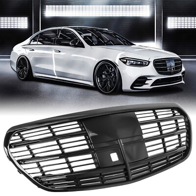 Passt für Den Mercedes-Benz S-Klasse W223 V223 Z223 Kühlergrill Glanz Schwarz