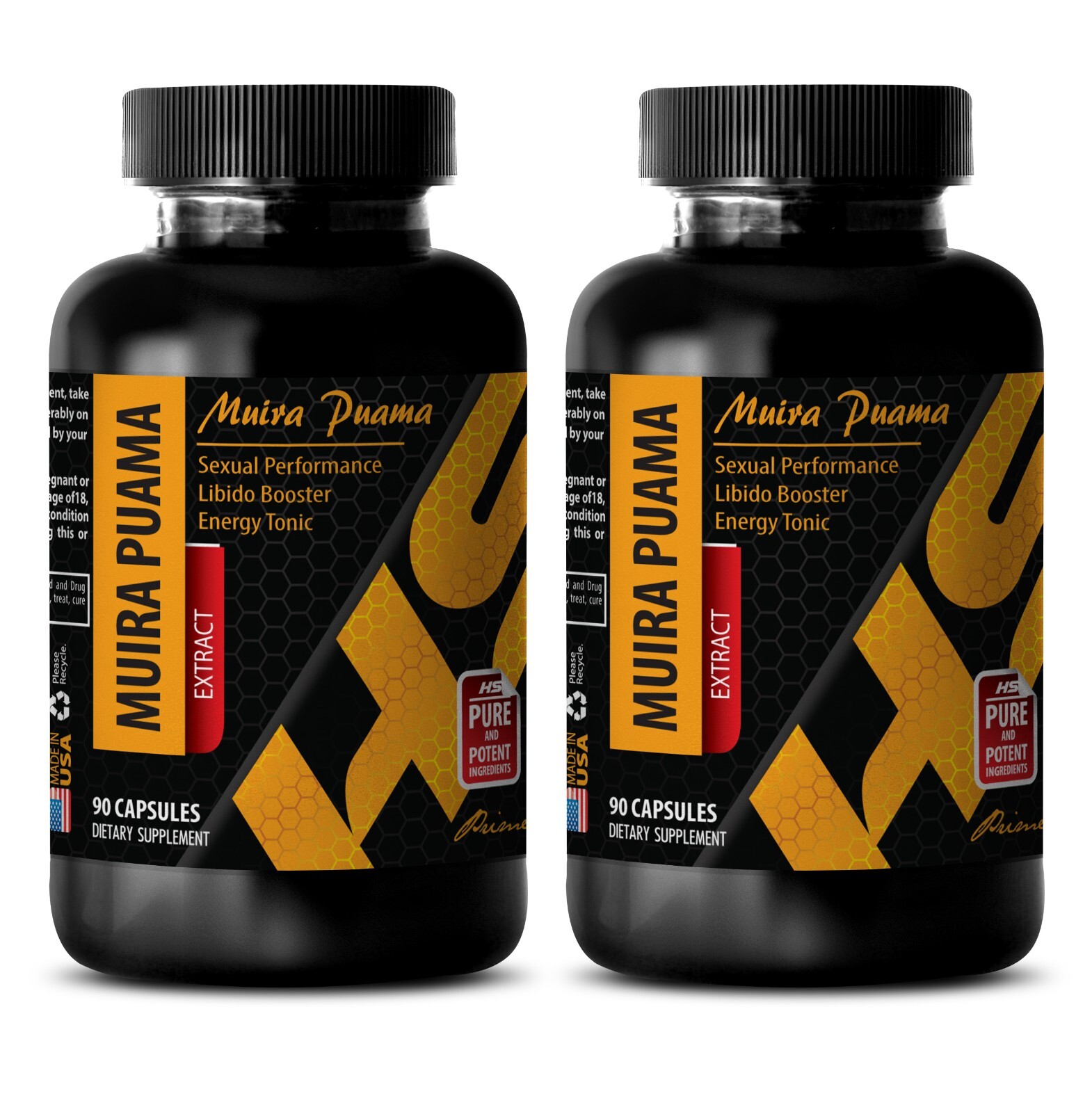 erectile pills, aphrodisiac for men MUIRA PUAMA 2200mg 2 Bottle 120