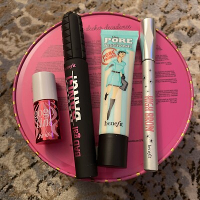 Benefit 4 Piece Lot NEW Full Size Pore Professional Bad Gal Bang High Brow