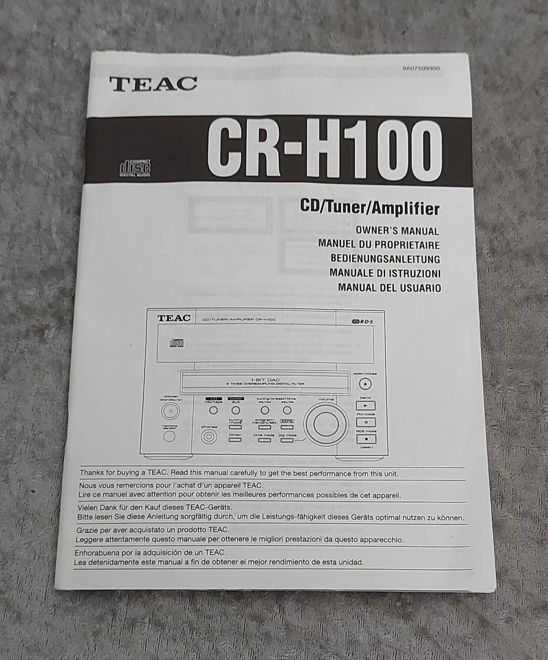 TEAC CR-H 100 Anleitung 