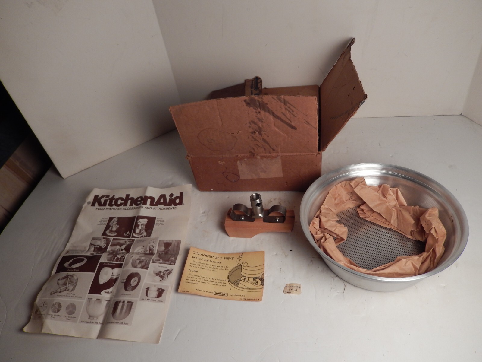 KitchenAid Hobart K45 CS Colander & Sieve Set Food Preparer Attachment