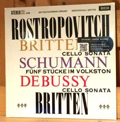 SXL 2298 Britten Debussy Cello Sonatas ROSTROPOVICH Decca Speakers Corner LP New