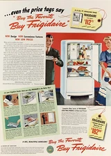Frigidaire Cold-Wall Master 6 WWII Vintage Print Ad 1940 #0710