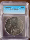 1885-O Morgan Silver Dollar - ICG MS66