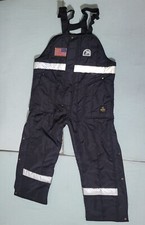 RefrigiWear Men's Freezer Edge Warm Insulated Bib Overalls Reflective Tape BLACK